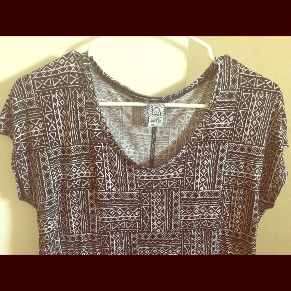 Black and white Aztec shirt